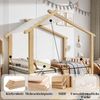 Novelux Kinderbett Hausbett 90x190 cm mit Lattenrost, FSC Holzbett aus Kiefer, MDF und Spanplatte, Weiß/Natur, Außenmaße 207 x 95 x 155,5 cm Bild 3