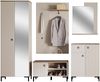 Home affaire Garderoben-Set Luminara, (Komplett-Set, 5-St), Komplettset: Schrank mit Spiegel, Sitzbank, Paneel, Kommode & Spiegel Bild 5