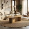 moebel17 Couchtisch Luminous Beige Grau Granitoptik 120x60 cm (Einzeltisch, 1-St, Einzelner Couchtisch), Mit Granitoptik Bild 3