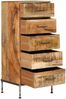 Kommode, BuffetSchrank, Büroschrank 45x35x106 cm Massivholz Mango Bild 4