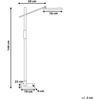 LED Stehlampe AQUARIUS mit Dimmer Metall Silber Bild 2
