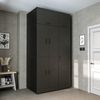 Roomart Waschmaschinenschrank - DORA-I- 115 cm breit - Wasch- & Trocknerschrank mit Türen & Ausziehbrett, Waschmaschinen-Überbau für Waschküche & Hauswirtschaftsraum • Schwarz-Eiche Bild 2