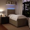vidaXL Boxspringbett mit Matratze Hellgrau 90x200 cm Samt 3293116 Bild 4