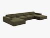 Micadoni Panorama-Sofa Jodie 6-Sitzer Samt Bluvel Grün Bild 2