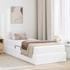 vidaXL Aufbewahrungsbett mit Matratze mit Matratze 2 pcs Weiß Leder 3399597 Bild 1