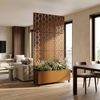 Trennwand Aaskis mit Blumenkasten Stahl 190x82 cm Braun [casa. pro] Bild 5