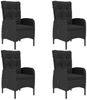vidaXL 5-tlg. Garten-Essgruppe Schwarz 3067774 Bild 5