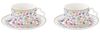 EasyLife Tasse Mon Amour, Porzellan, Spülmaschinengeeignet, Mehrfarbig, Herzen & Blumen, H: 6.5cm Bild 1