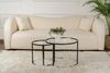 Dmora Set mit 2 Couchtischen Xaden, Niedriger Wohnzimmertisch, Kaffeeregal, Couchtisch für Sofa, 60x60 h43 cm, Schwarz und Transparent Bild 2