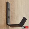 SO-TECH® Kleiderhaken doppelter Wandhaken, Edelstahl, 142 x 20 x 45 mm, (5-St), großer Jackenhaken mit abgerundeten Kanten schwarz Bild 3