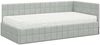 vidaXL Eckbettgestell mit Matratze mit Kopfteil 2 pcs Hellgrau Samt 3393948 Bild 4