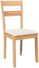 vidaXL Esszimmerstühle mit Kissen 2 Stk. Natur Massivholz Gummibaum 4102382 Bild 4