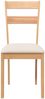 vidaXL Esszimmerstühle mit Kissen 2 Stk. Natur Massivholz Gummibaum 4102382 Bild 5