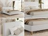 Design Polsterbett LUMARO CLASSIC 140 x 200 cm mit Lattenrost & 12cm hohen Füßen, Doppelbett mit Kopfteil, Konfigurierbar, Multipocket Matratze - Weiß Kunstleder - ELORI LUX Bild 2