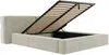 Vente-unique - TIMANO Bett Stoff Beige - B 249 cm x H 90 cm x L 206 cm Bild 4