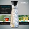 Arendo Karaffe Glaskaraffe 1700 ml mit Deckel, Wasserkaraffe mit Edelstahl Grobfilter, Borosilikatglas, 1,7 L, Sieb, hitze- und kältebeständig, BPA-frei Bild 3