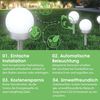 Solarleuchte Garten Solarlampe Kugel 2 x 3er Set Garten Wegeleuchte Außen Bild 4