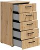 Carryhome 'MULTISTAURAUM' Kommode, Holznachbildung Eiche Artisan, 45 x 83 x 40 cm, mit 5 Schubladen Bild 3