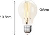 E27 Filament LED Leuchtmittel - 8 Watt, 806 Lumen, 2200-5500 K, Ø6cm - dimmbar Bild 2