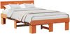 vidaXL Bettrahmen Wachsbraun 120 x 200 cm Massives Kiefernholz 872571 Bild 2