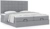 vidaXL Ottoman-Bett mit Matratzen Hellgrau 180x200 cm Stoff 3313692 Bild 4