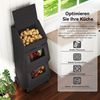 Puluomis Vorratsdose Vorratsdose Kartoffelbox, Gemüsebox mit Rollen, Kartoffelkiste, (Gemüsebehälter mit Belüftung und Brotfach, Aufbewahrung von Gemüse und Obst, Kartoffelbox braun schwarz) Bild 2