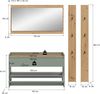 Garderobenkombination B/H/T: 192x172x32 cm in Salbei Nachbildung und Artisan Oak Nachbildung Bild 4