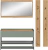 Garderobenkombination B/H/T: 192x172x32 cm in Salbei Nachbildung und Artisan Oak Nachbildung Bild 3