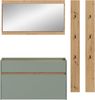 Garderobenkombination B/H/T: 192x172x32 cm in Salbei Nachbildung und Artisan Oak Nachbildung Bild 2