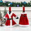 ABC Weinflaschenbezug, für Weihnachten, rot, Plüsch, 2 x 10 x 20 cm Bild 4