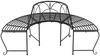 vidaXL Baumbänke Halbrund 2 Stk. Ø159 cm Schwarz Stahl 3095717 Bild 5