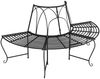 vidaXL Baumbänke Halbrund 2 Stk. Ø159 cm Schwarz Stahl 3095717 Bild 2