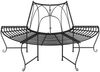 vidaXL Baumbänke Halbrund 2 Stk. Ø159 cm Schwarz Stahl 3095717 Bild 3