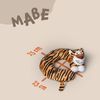 Nackenhörnchen Kinder Tier Schlafkissen Reisekissen Waschbar Kopfstütze U-Förmig Nackenkissen für Auto Zug Flugzeug weicher Kissenbezug Tiger Bild 2