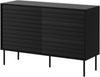 Kommode Cuird 120 1D3S mit Drehtür und 3 Schubladen (Farbe: Schwarz) Bild 3