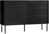 Kommode Cuird 120 1D3S mit Drehtür und 3 Schubladen (Farbe: Schwarz) Bild 2