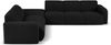 Micadoni Ecksofa Molino 6-Sitzer Links Boucle Schwarz Bild 2