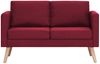 vidaXL 2-Sitzer-Sofa Stoff Weinrot [281363] Bild 3