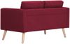 vidaXL 2-Sitzer-Sofa Stoff Weinrot [281363] Bild 4