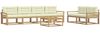 vidaXL Outdoor-Sofagarnitur mit Kissen 6 pcs Weiß und Creme 3386094 Bild 2