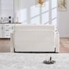 Schlafsofa aus Chenille 139x83x73 cm mit Schlaffunktion & Seitentaschen, beige Bild 3