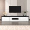 REDOM TV-Schrank 80x35x30 cm, mit intelligentem Farbwechsel-LED (Packung, 1-St, in Hochglanz Schwarz-Weiß, inkl. USB-Anschluss) Wandmontiert – schafft moderne Akzente und stimmungsvolles Licht Bild 2
