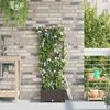 vidaXL Garten-Pflanzgefäß Braun 40 x 40 x 126 cm Kunststoff 42002825 Bild 3
