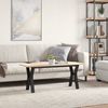 vidaXL Couchtisch Y-Gestell 110x40x45 cm Massivholz Kiefer & Stahl 3282711 Bild 3