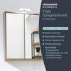 FACKELMANN FINN Spiegelschrank 60 cm breit, Anthrazit/Braun hell Bild 2