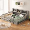 Bett 140x200 cm mit Stauraum und Lattenrost – Kiefernholz, kindgerechtes und vielseitiges Design Bild 2