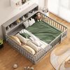 Bett 140x200 cm mit Stauraum und Lattenrost – Kiefernholz, kindgerechtes und vielseitiges Design Bild 3