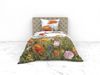Heckett & Lane Mako-Satin Bettwäsche 155x220 Sonja Blumen Wiese orange rosa Bild 5