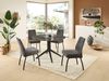 Esstisch >Leano< in schwarz, Glas, Metall - 76x120cm (HxD) Bild 4