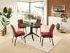 Esstisch >Leano< in schwarz, Glas, Metall - 76x120cm (HxD) Bild 2